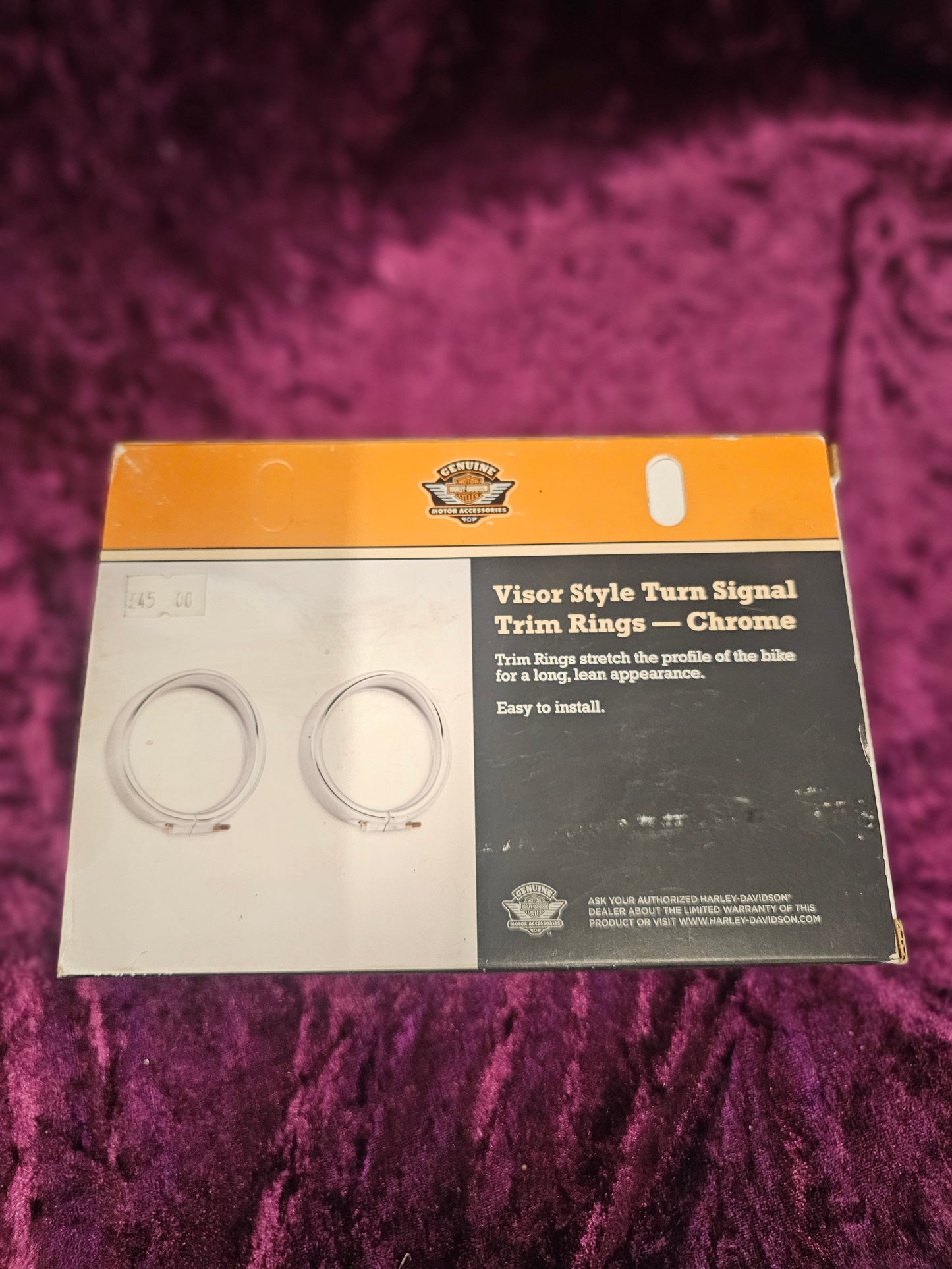 Genuine Harley Davidson Visor style turn signal trim rings