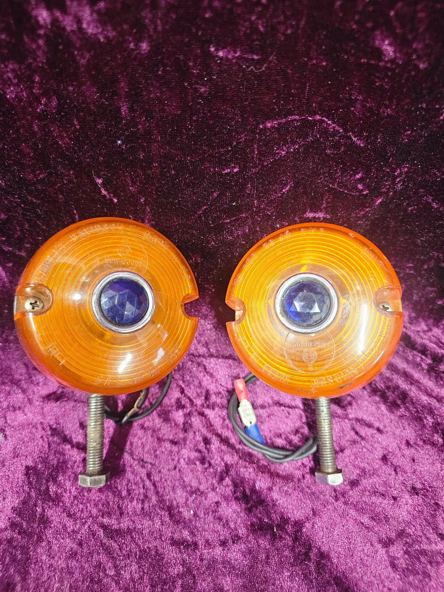 Harley Davidson Bue dot indicators -Pair