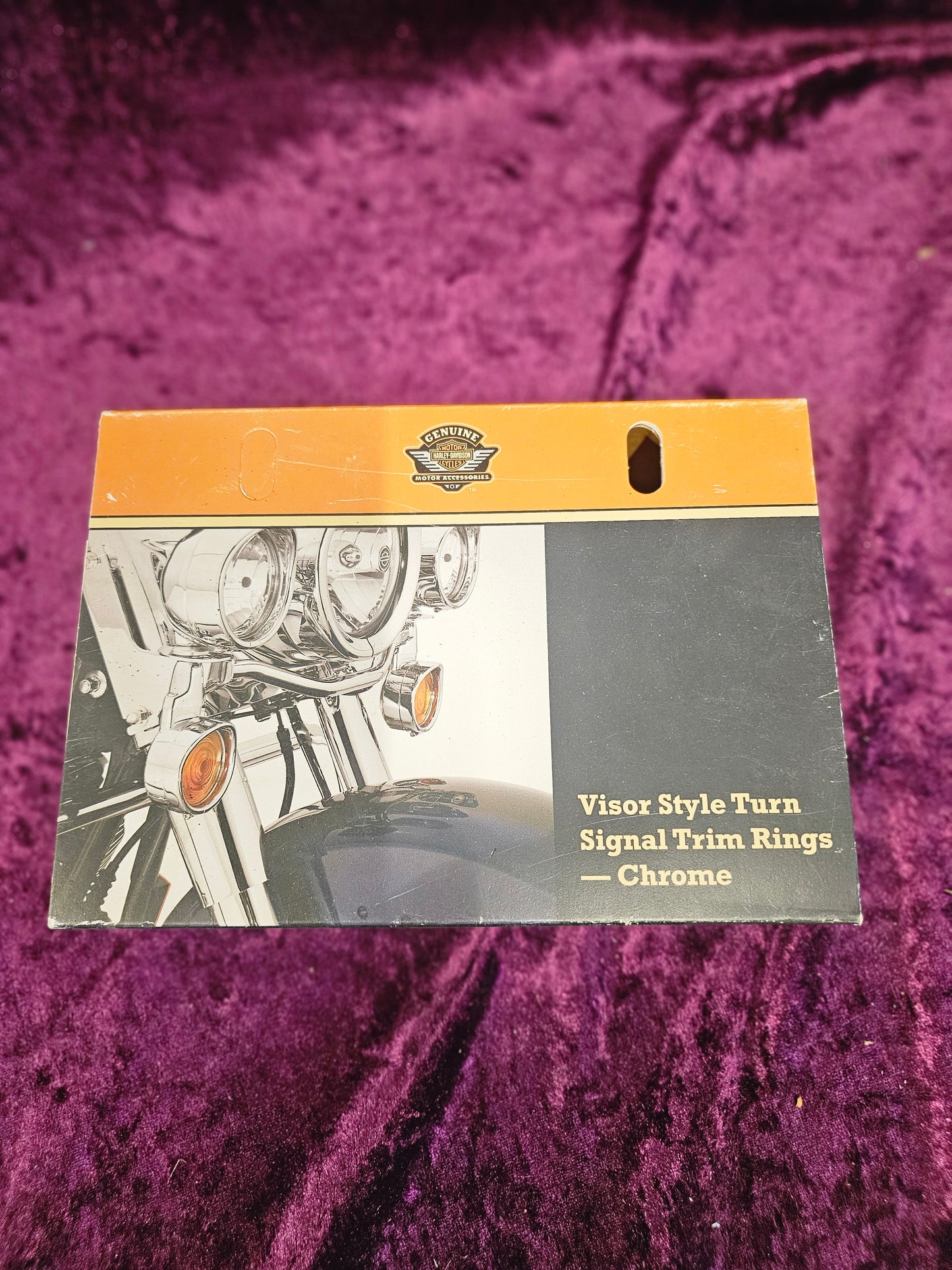 Genuine Harley Davidson Visor style turn signal trim rings